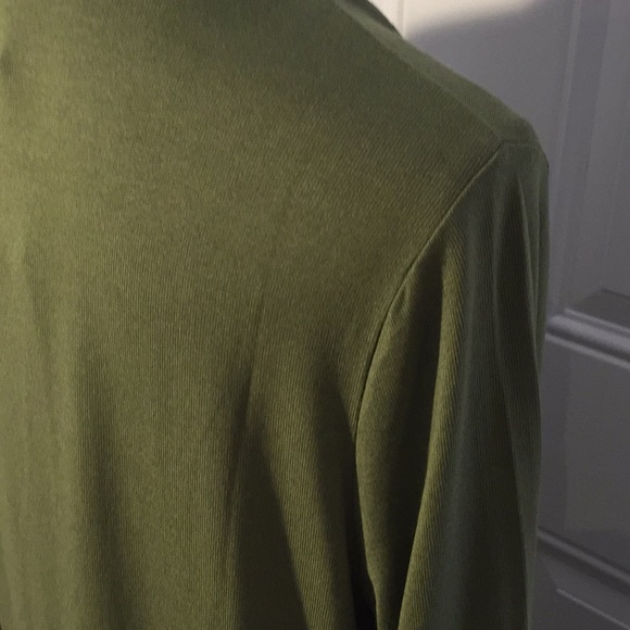 Basic By Yest Yessica Long Olive Green Cardigan Sweater Size 12 - Picture 5 of 15